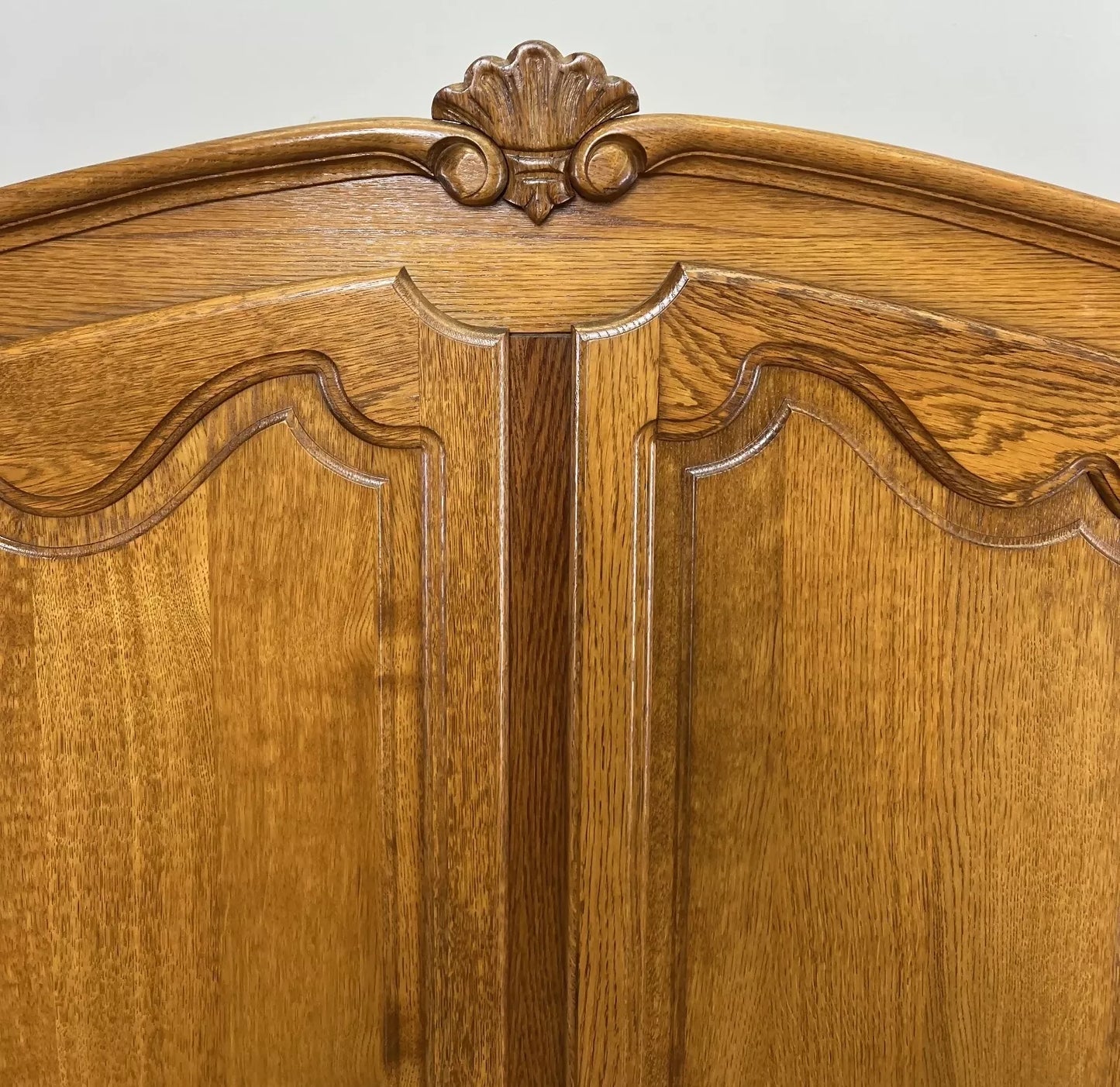 Wardrobe Vintage French Louis XVI Style Oak Four Door Carved Armoire LOT 4824