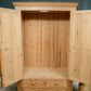 Victorian Style Pine Double Wardrobe with Drawers - Modern