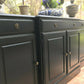 Large Painted Black Sideboard/Buffet/Credenza