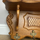 Coat Rack Vintage French Oak 7 Brass Hooks Wall Shelf Coat Hanger LOT 6553