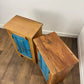 Pair of Reclaimed Indian Wood Bedside Cabinets