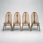 4 Ercol Windsor Swan Bow Back Dining Chairs Golden Dawn EXC FREE UK Delivery *