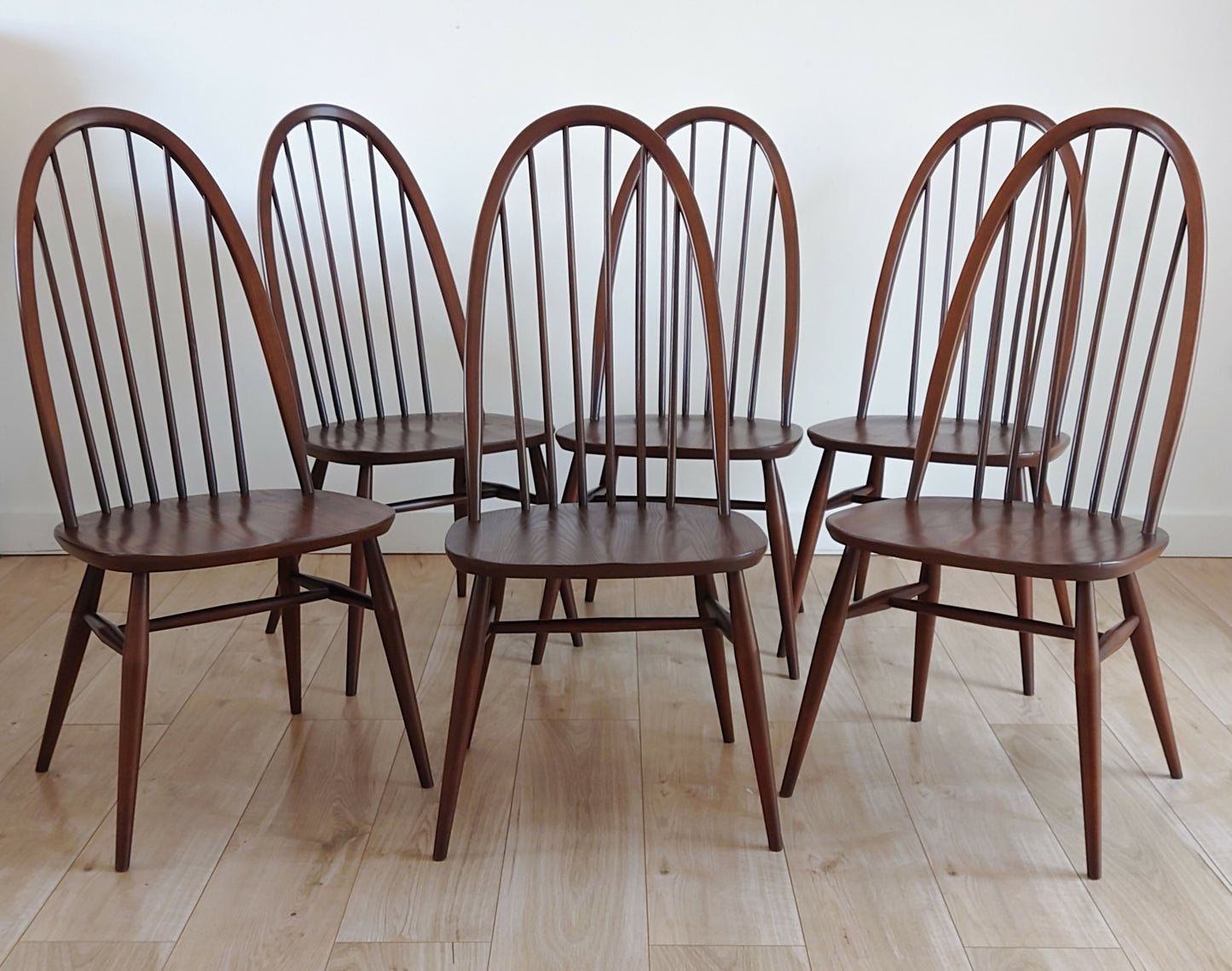 Mid century retro Ercol Windsor Quaker dining chairs