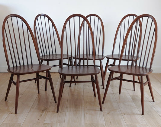 Mid century retro Ercol Windsor Quaker dining chairs
