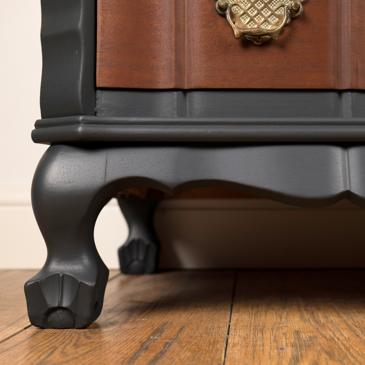 Upcycled Vintage Chest of Drawers | Black & Walnut | South African Furniture