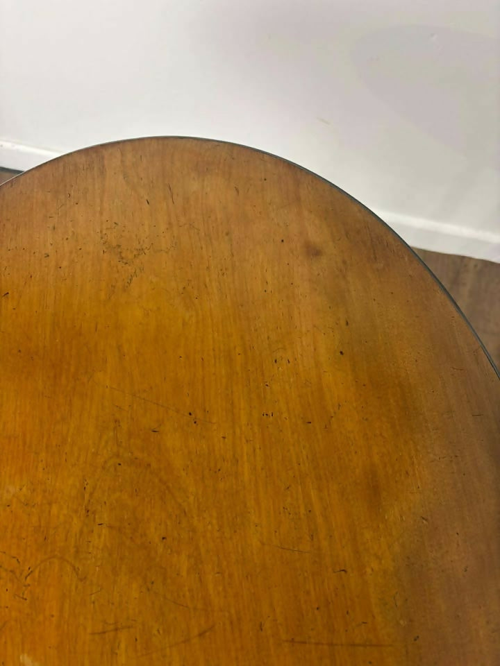 Victorian Mahogany Oval Tip Top Tripod Table (Top Secured in Fixed Position)