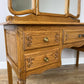 Dressing Table with Mirror Vintage French Oak Louis Vanity Table Makeup LOT 6321