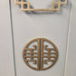 Restored Oriental Chinoiserie Style Cabinet in Modern Greeney Grey