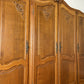 Wardrobe Vintage French Louis XVI Style Oak Four Door Carved Armoire LOT 6495
