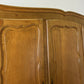 Wardrobe Vintage French Louis XVI Style Oak Triple Door Carved Armoire LOT 6467