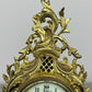 Clock Vintage French Style Brass Ornate Mantel Clock with Key LOT 6474