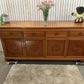 LARGE VINTAGE ORIENTAL CHINESE CARVED SOLID HARDWOOD SIDEBOARD