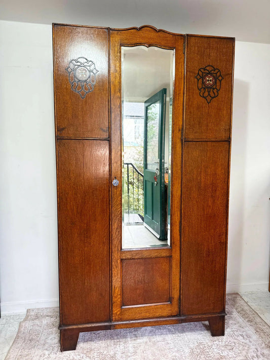 Mid century retro vintage art deco wardrobe mirror