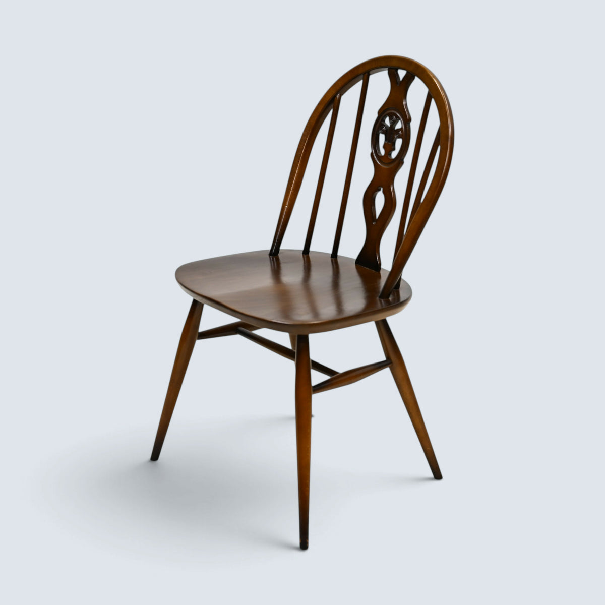 4 Ercol Windsor Dining Chairs Fleur-De-Lyes Traditional Finish FREE UK Delivery*