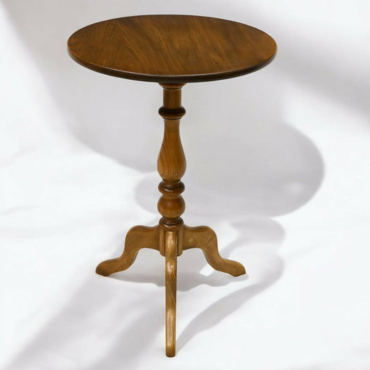 Ercol Elm Pedestal Wine Table/Plant Stand Model 1106 Golden Dawn FREE Delivery*. SBR9840/2711D