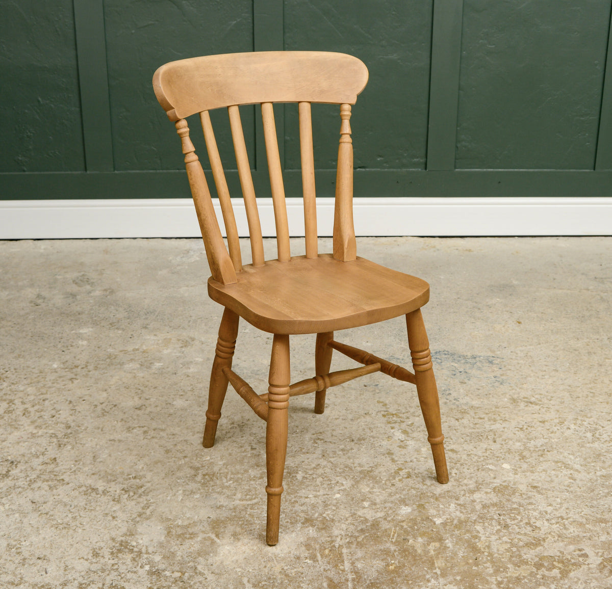 6 Rustic Farmhouse Dining Chairs - Beech - Etak Riahc