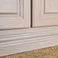 Unique Vintage Hand-painted Dusky Pink Tall Sideboard, Cabinet, Console