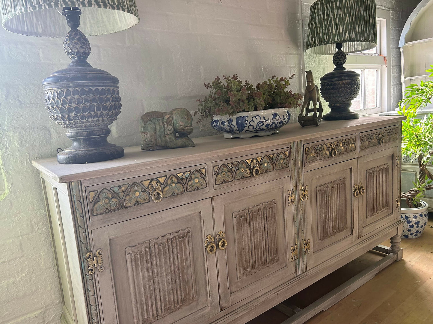 Vintage Carved Sideboard