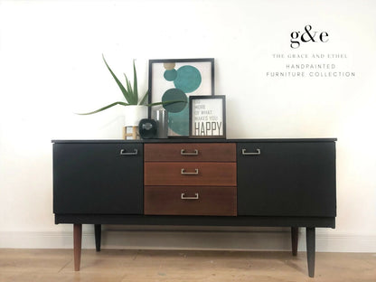 Mid century modern,schrieber sideboard,dark grey