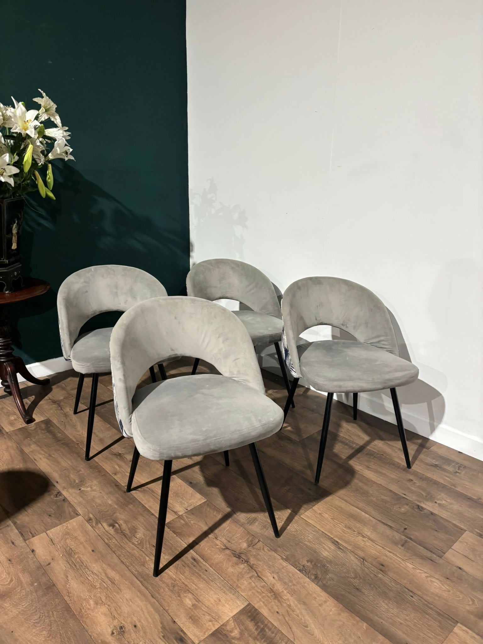 Four Contemporary Upholstered Dining Chairs9