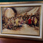 Vintage Set of x4 Desert/Eastern Oil Paintings, Gold Framed, Signed by Same Artist