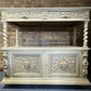 Antique Victorian Buffet/Server in oak with Green Man carvings.