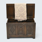 Oak Blanket Box / Coffee Table Carved Front Traditional Finish FREE UK Delivery