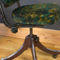 Refurbished Vintage 1950s Tansad Industrial Swivel Chair in Blackpop Velvet