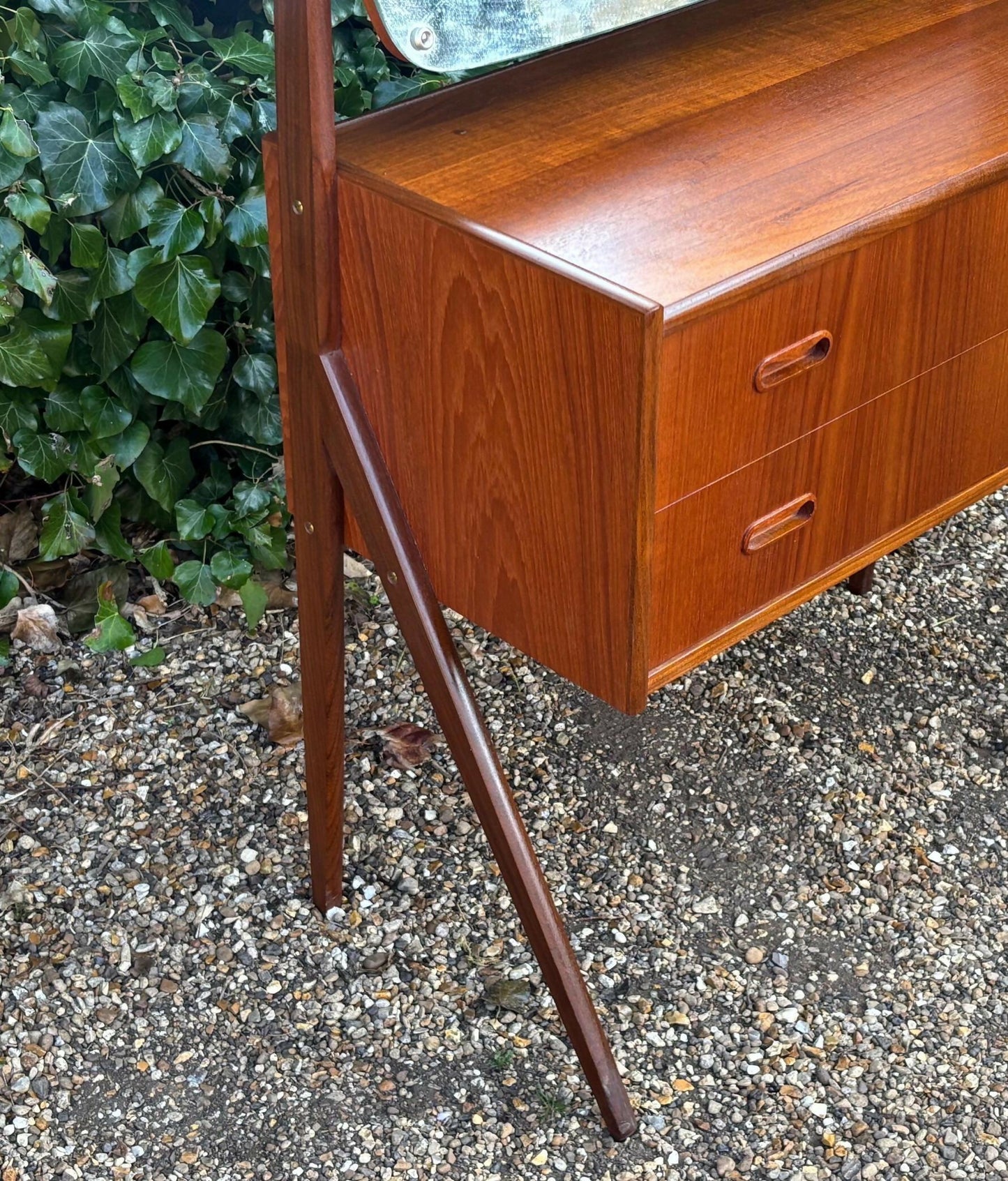 Vintage 1960's Danish Teak Vanity Table