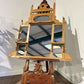 Antique Style Pine Over mantle Mirror