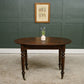 Antique Oak Oval Breakfast Dining Table on Castors - Kitchen Table