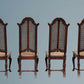 Set Of Four Oak High Back Chairs
