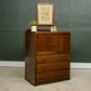 Mahogany Tallboy Cupboard with Drawers - Mid Century