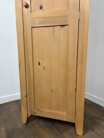 Modern Pine Kitchen Cupboard with Shelves – Wooden Storage Cabinet / Pantry