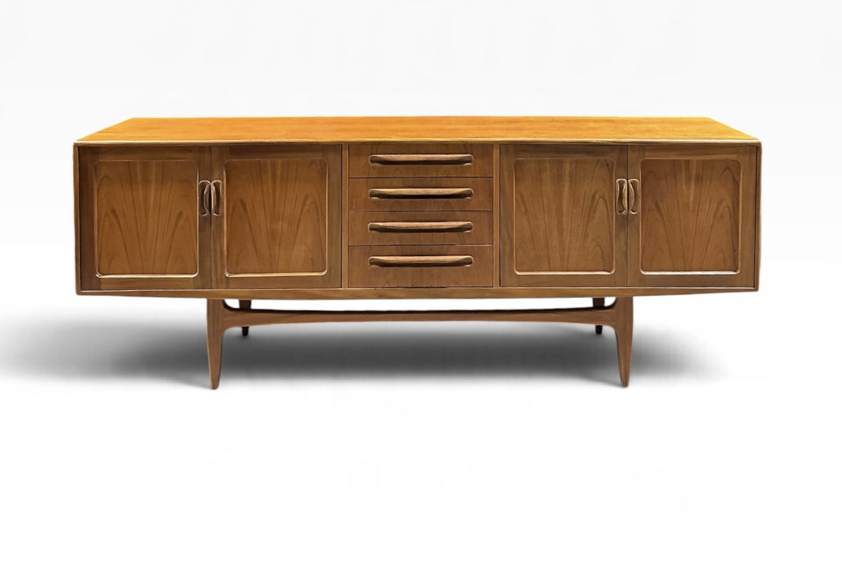 Mid century Teak G Plan longboy sideboard designed by V.B. Wilkins.