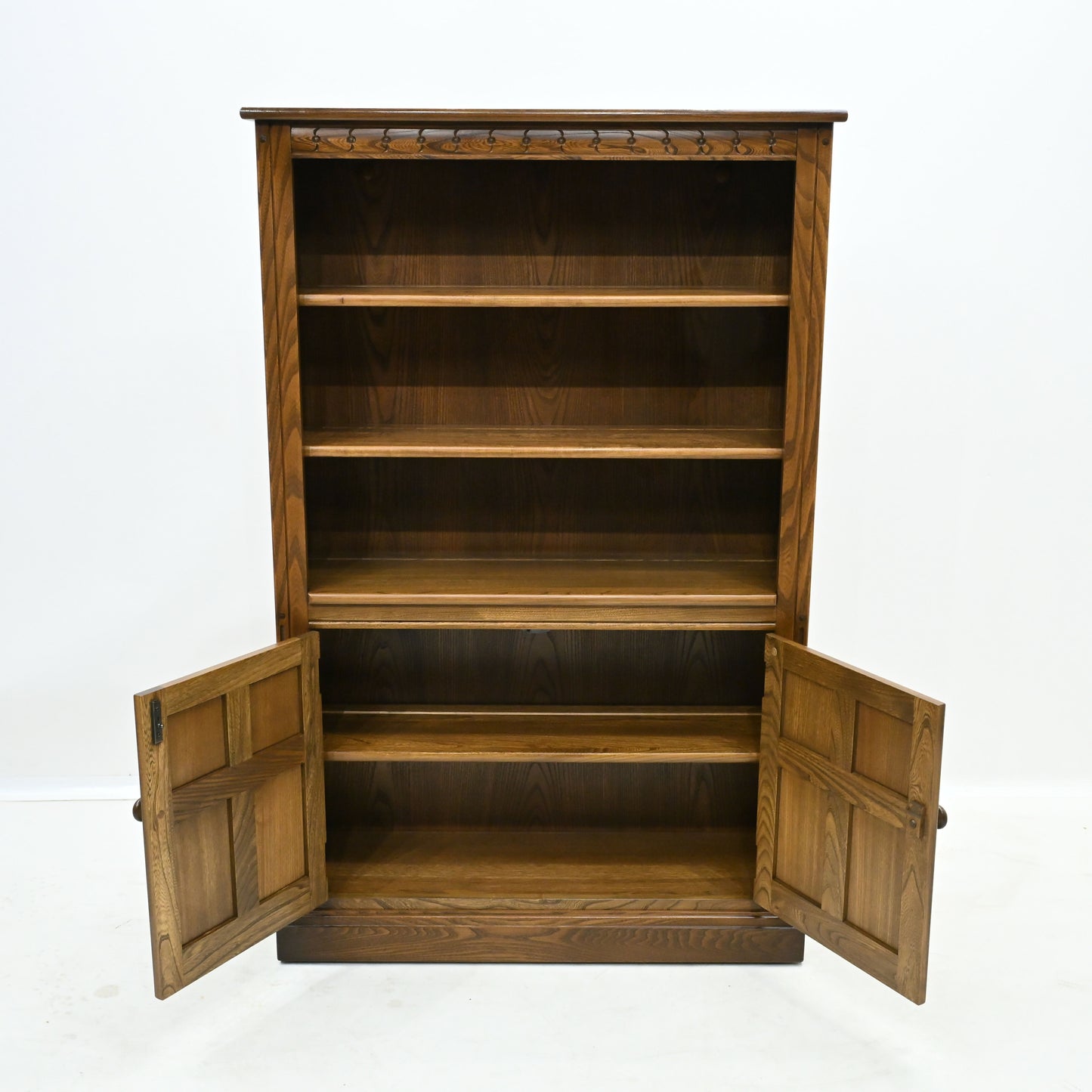Ercol Bookcase 2 Shelves & Cupboard Ercol's Golden Dawn Finish FREE UK* Delivery. SBR10223/1903E