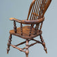 High Back Elm Broad Arm Windsor Chair