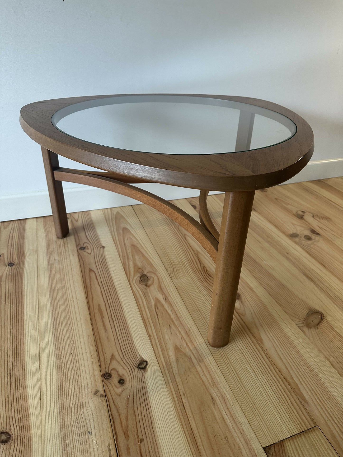 Mid Century Teak Astro Coffee Table Vintage Teak and Glass Table