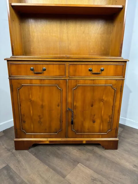 Reproduction Yew Wood Bookcase