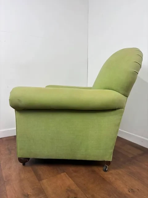 Edwardian Green Upholstered Club Chair