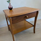 Mid Century Teak Side Table with Drawer & Shelf by Sutcliffe
