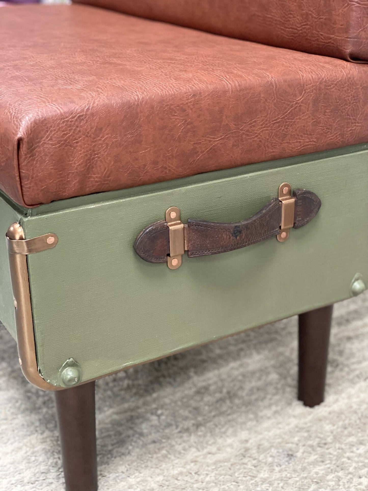 Vintage Trunk Chair - Peace