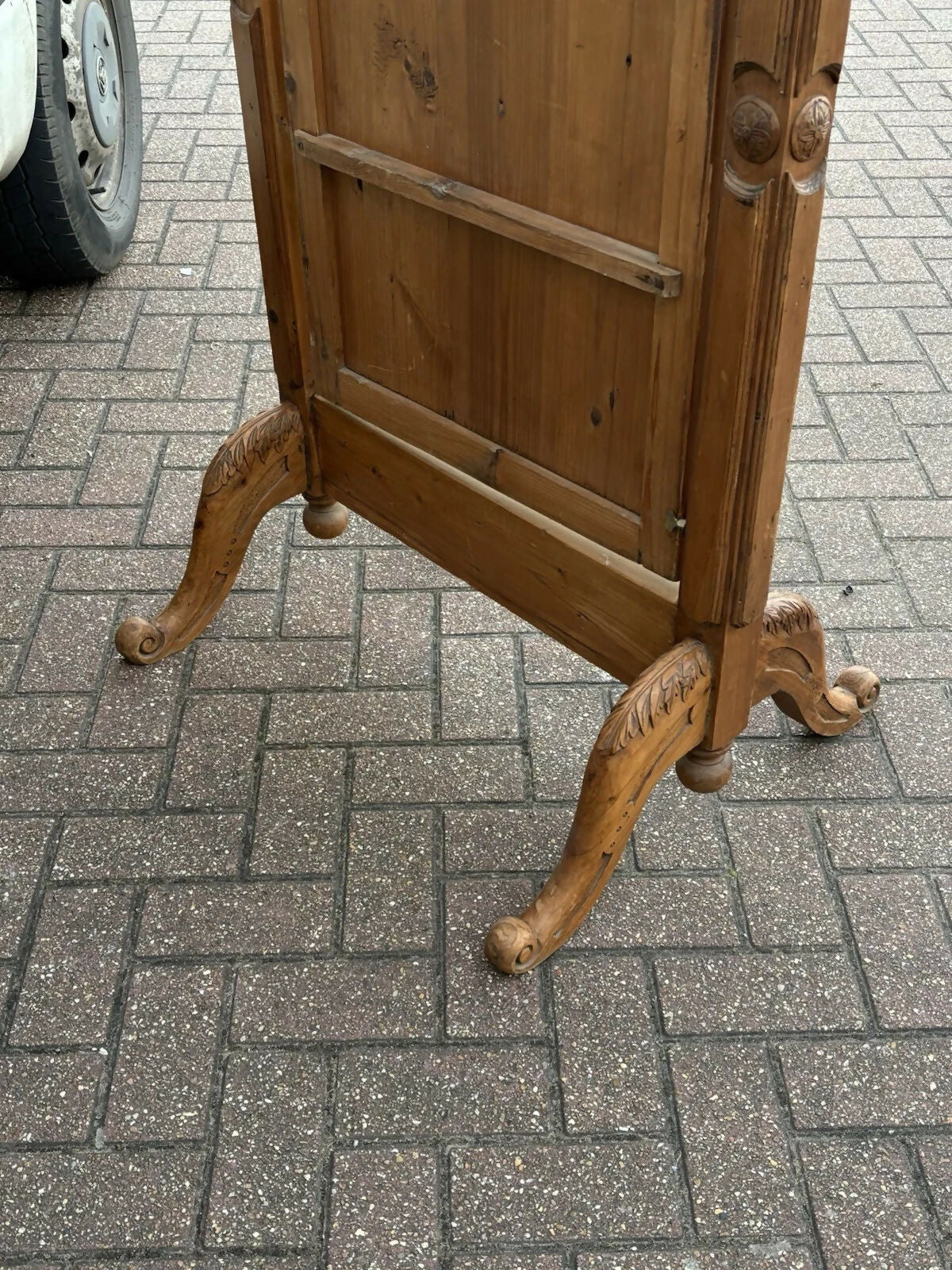 Vintage Pine Cheval Dressing Mirror