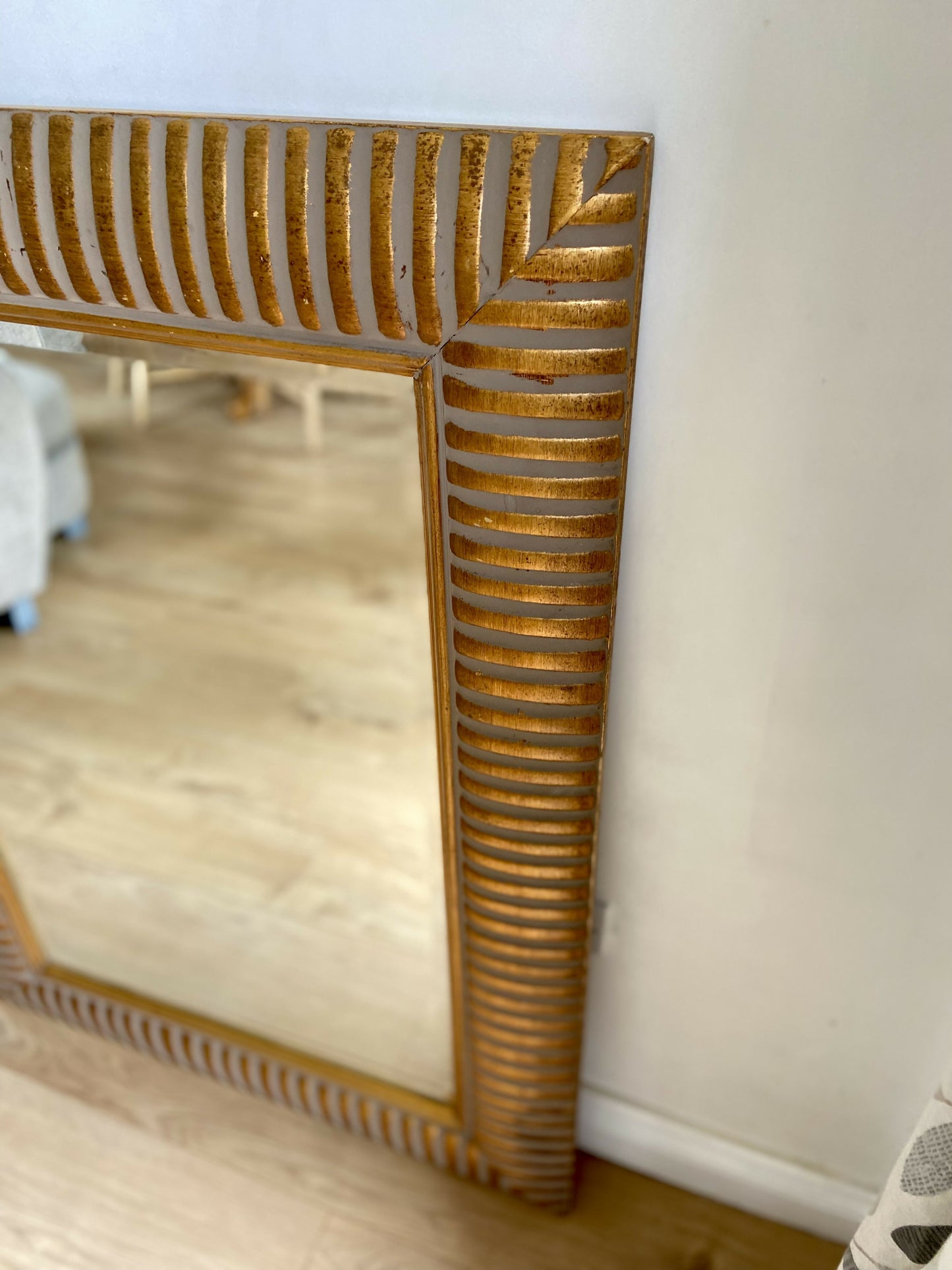 Vintage Mirror with Ornate Gold Frame.Inspired by Ancient Egyptian Art