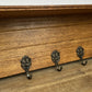 Coat Rack Vintage French Oak Wall Mounted 5 Hooks Carved Rack Hanger LOT 6203