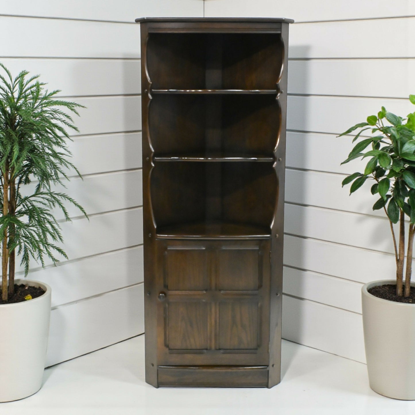 Genuine Ercol Mural Corner Cabinet with Shelves and Cupboard TR FREE UK Delivery