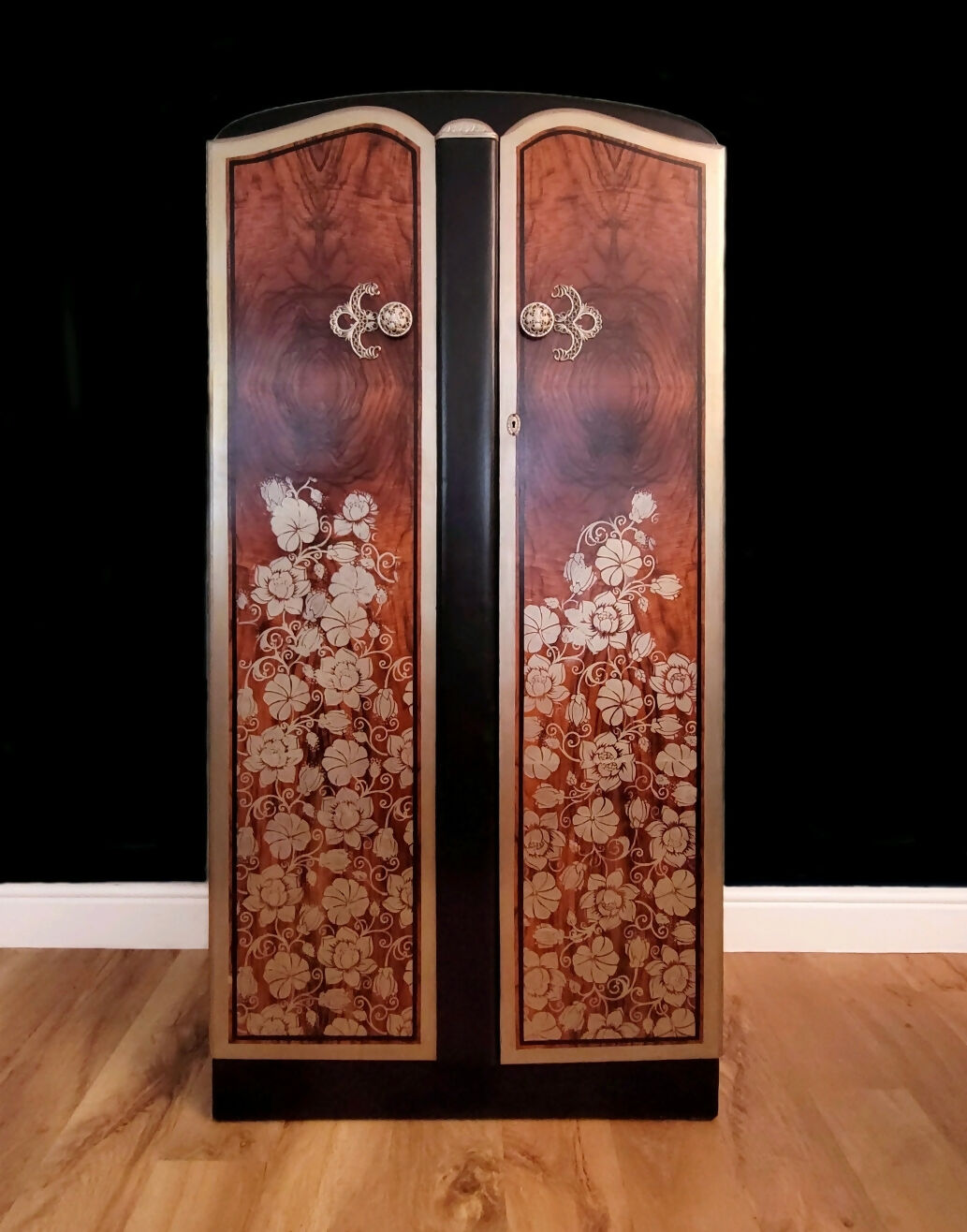 SOLD CUSTOM ORDER AVAILABLE - Art Deco Walnut Veneer Wardrobe, 1930's ~ Vintage Bedroom Furniture