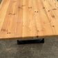 Reclaimed Pine Farmhouse Table Modern Trapezium Metal Industrial Legs Seat 6/8