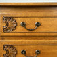 Chest of Drawers Vintage French Louis Oak 3 Drawers Carved Cabinet LOT 6259