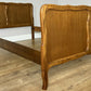 Bed Vintage French Louis XVI Double Bed Frame Oak Carved Headboard LOT 6396